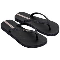 Chinelo Dedo Glitter Ipanema Maxi Glow Prata Preto Sandália Feminina N 33 ao 40