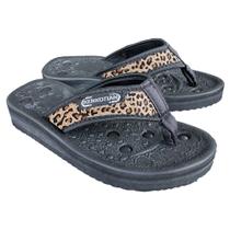 Chinelo Dedo Magnético Feminino Onça Ortopédico Infravermelho Má Circulação Dores Imãs Kenko Oncinha