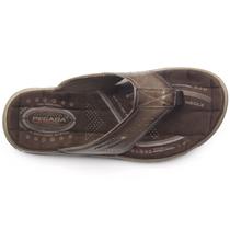 Chinelo Dedo Masculino Pegada Couro Conforto Antiderrapante