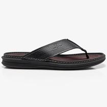 Chinelo Democrata Lazy Couro Masculino Preto - Chinelo Democrata Lazy Couro Masculino Preto -