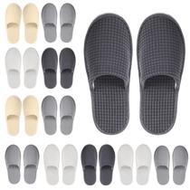 Chinelo doméstico Geyoga, 12 pares antiderrapantes, descartáveis para hóspedes