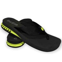 Chinelo DuRio Air com Salto Feminino Preto e Limão 26003