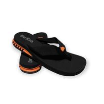 Chinelo DuRio Air com Salto Masculino Preto e Laranja 26005