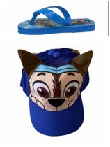 Chinelo e boné infantil da patrulha canina , lindo novidade para seu filho