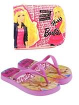 Chinelo e carteira da Barbie infantil feminina , sua filha precisa de um presente assim.