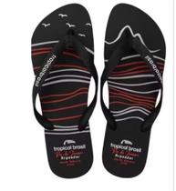 Chinelo e Sandália Unisex Preto Vermelho e Branco Original Tropical Brasil Chinelo e Sandália Unisex Preto Vermelho e Branco Original Tropical Brasil