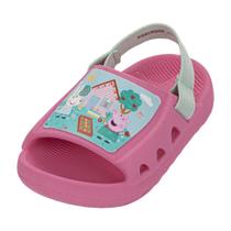 Chinelo Elástico Infantil Menina Slide Macio Peppa Pig Wavy