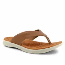 Chinelo Em Couro Canela Usaflex AF0315004 Chinelo Em Couro Canela Usaflex AF0315004