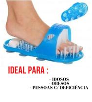 Chinelo Escova Massageadora e Lixadeira Para Pés Para Idosos e Debilitados Novidade