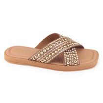 Chinelo fem Bebecê T1057 rasteiro conforto tiras X brilho Chinelo fem Bebecê T1057 rasteiro conforto tiras X brilho