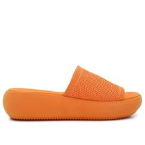 Chinelo Fem Usaflex Slide Tecido Plataforma Laranja AI0501003