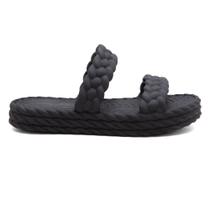 Chinelo Feminina Nuvem Sandália Plataforma Trançado Macio Confortavél