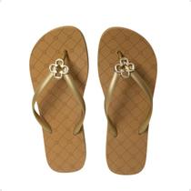 Chinelo Feminino Adulto Dedo Capodarte Dourado