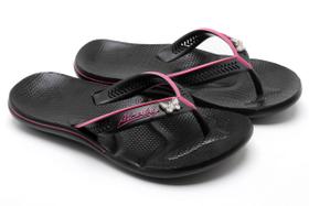 Chinelo Feminino Alcalay Confortavel Não Escorrega Boa para Dor Nos Pés Enfeite Borboleta Ch06B