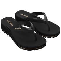 Chinelo Feminino Anabela Fabi Light Preto Azaleia 18908-AV596