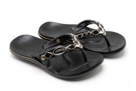 Chinelo Feminino Anatômico Com Resinas Coloridas Leve Macio