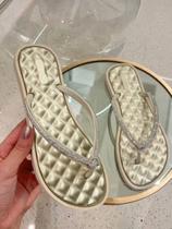 Chinelo Feminino Anatômico Com Tiras Em Strass Prata