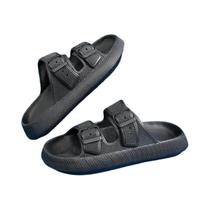 Chinelo Feminino Antiderrapante com Sola Grossa e Fivela Dupla - Ajustável para Casa, Banheiro e Exterior