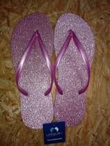 Chinelo Feminino Azul Escuro Estampado