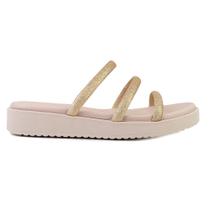 Chinelo Feminino Bebecê Ouro Bege - T2289