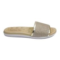 Chinelo Feminino Beira Rio Slide Metalizado com Gliter 8360.353