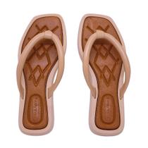 Chinelo Feminino Bico Quadrado Confortável Terra e Água