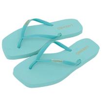 Chinelo Feminino Borracha Quadrado Tiras Dia a Dia