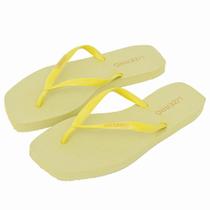 Chinelo Feminino Borracha Quadrado Tiras Dia a Dia