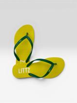 Chinelo Feminino Brasil Littz Amarelo com Bandeira Chinelo Feminino Brasil Littz Amarelo com Bandeira
