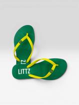 Chinelo Feminino Brasil Littz Verde com Bandeira Chinelo Feminino Brasil Littz Verde com Bandeira