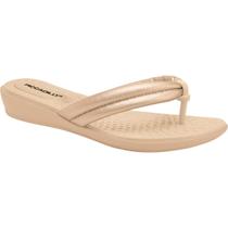 Chinelo Feminino Camila Wide Fit Calce Perfeito Conforto 500324 Piccadilly Ouro Rosado