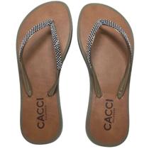 Chinelo Feminino Casual Decorado com Strass Cacci