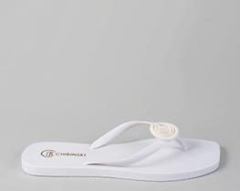 Chinelo Feminino CBK Confortável Borracha Branco Chinelo Feminino CBK Confortável Borracha Branco