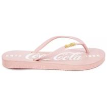 Chinelo Feminino Coca-Cola Minimalista Moderno Rosa Claro