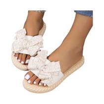 Chinelo Feminino Com Laço De Renda Antiderrapante, Resistente Ao Desgaste, Confortável, Sola Macia, Chinelo Feminino Com Laço De Renda Antiderrapante, Resistente Ao Desgaste, Confortável, Sola Macia,