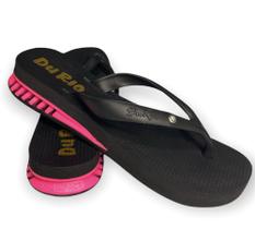 Chinelo Feminino Com Salto DuRio Air Para Esporão Fascite Plantar Ortopédico Vegano