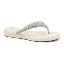 Chinelo Feminino Comfortflex 2480301 Strass Ultra Conforto Off White