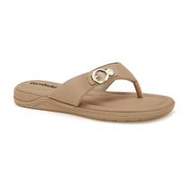 Chinelo Feminino Comfortflex Detalhe Fivela Dourada