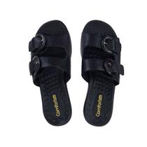 Chinelo Feminino Comfortflex Slide Preto - 22454
