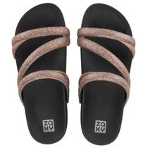 Chinelo Feminino Conforto Flat Tiras Brilho Zaxy Glitter Chinelo Feminino Conforto Flat Tiras Brilho Zaxy Glitter