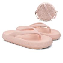 Chinelo Feminino de Dedo Casual + Bolsa Quebek Tiracolo Kit