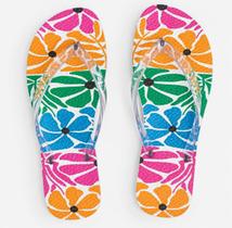 Chinelo Feminino de Dedo Petite Jolie Estampado Original +NF Cor:Floral Color 4Tamanho:35