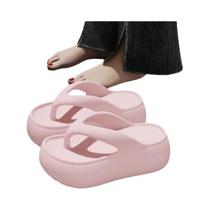 Chinelo Feminino De Verão Com Plataforma Grossa Antiderrapante Em EVA, Sandália De Dedo Fashion Para