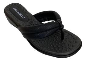 Chinelo Feminino Dedo Amortecedor Wide Fit Piccadilly Saltinho Anabela