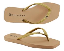 Chinelo Feminino Dedo Bico Quadrado Ramarim Solarize Glitter