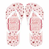 Chinelo Feminino Dia dos namorados Eu... Amo Você