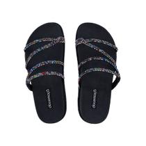 Chinelo Feminino Doce Maçã Preto Colors - D503PP