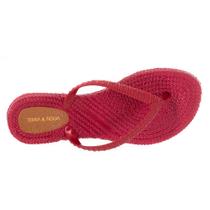 Chinelo Feminino Efeito Trama de Dedo Terra e Água