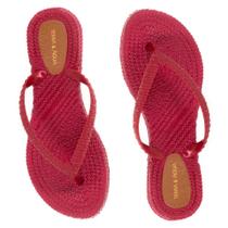 Chinelo Feminino Efeito Trama de Dedo Terra e Água