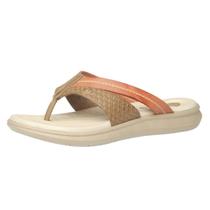 Chinelo Feminino em Couro Flatform Conforto de Dedo Pegada